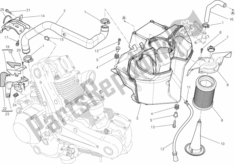 Wszystkie części do Wlot Ducati Monster 795 ABS Corse Stripe CHN-Thailand 2015